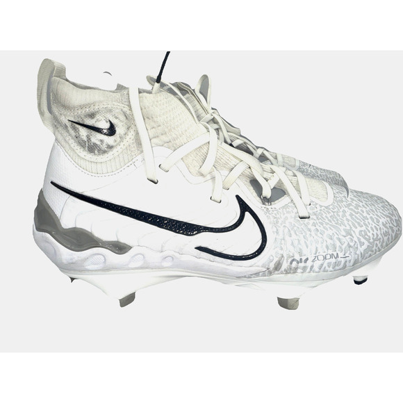 Nike Mens Alpha Huarache NXT Baseball Cleats White Black Grey DJ6517-100 Size 7 - Picture 3 of 10